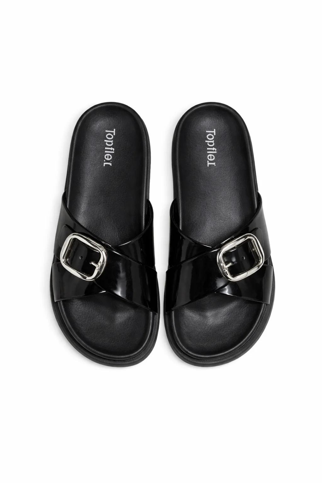 Topflex Gloss Buckle Slides - Image 4