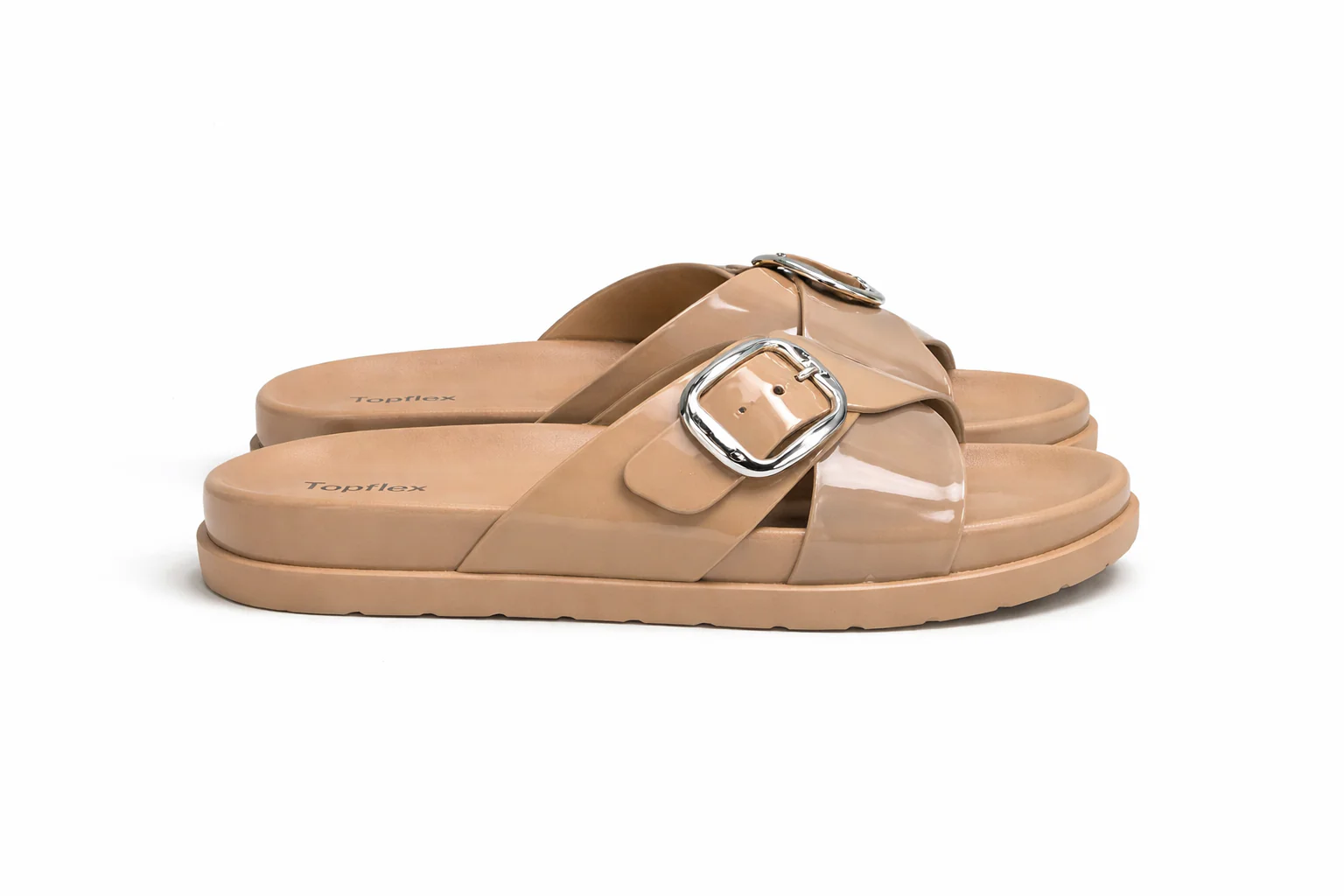 Topflex Gloss Buckle Slides - Image 7