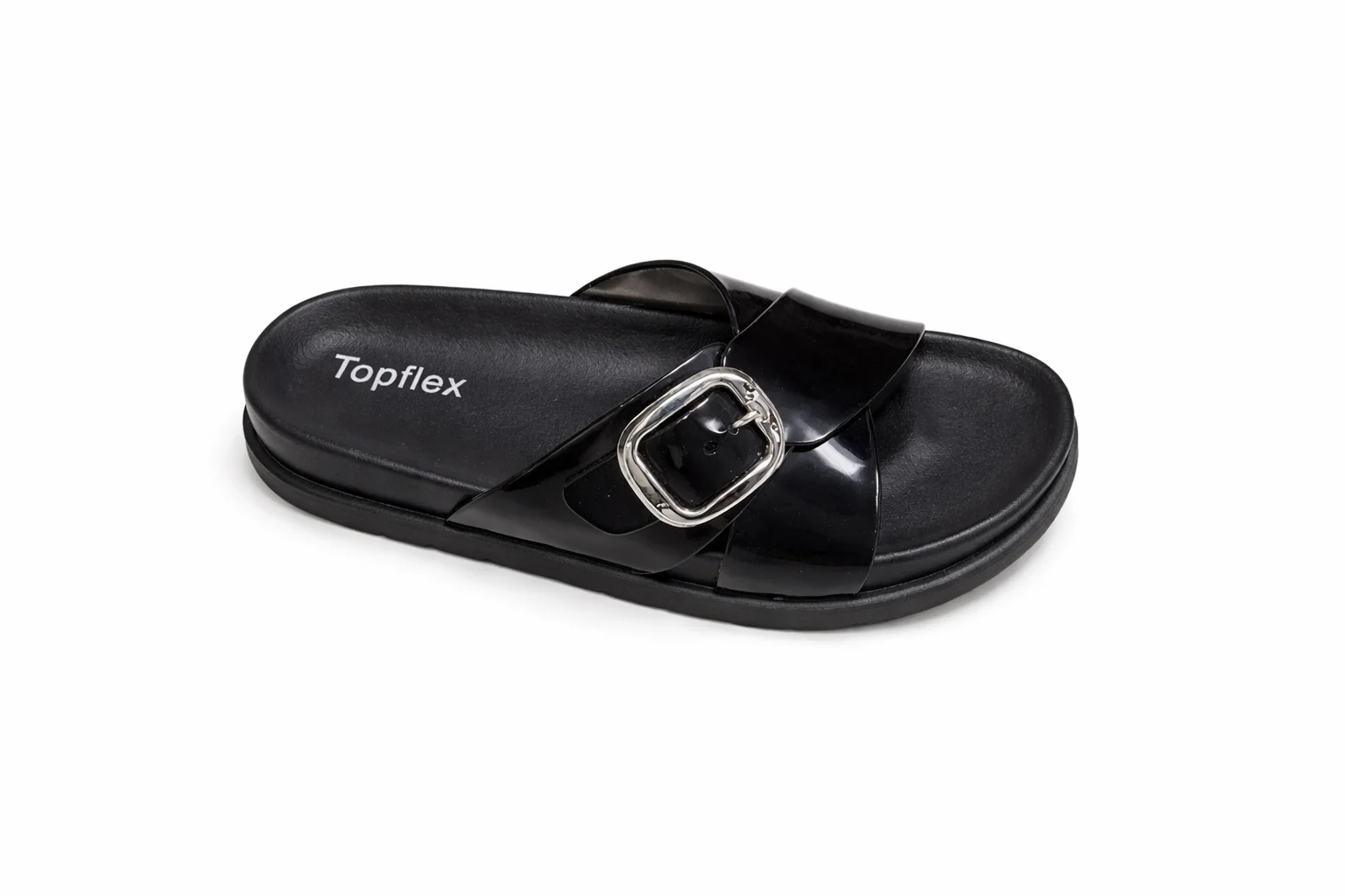 Topflex Gloss Buckle Slides - Image 8